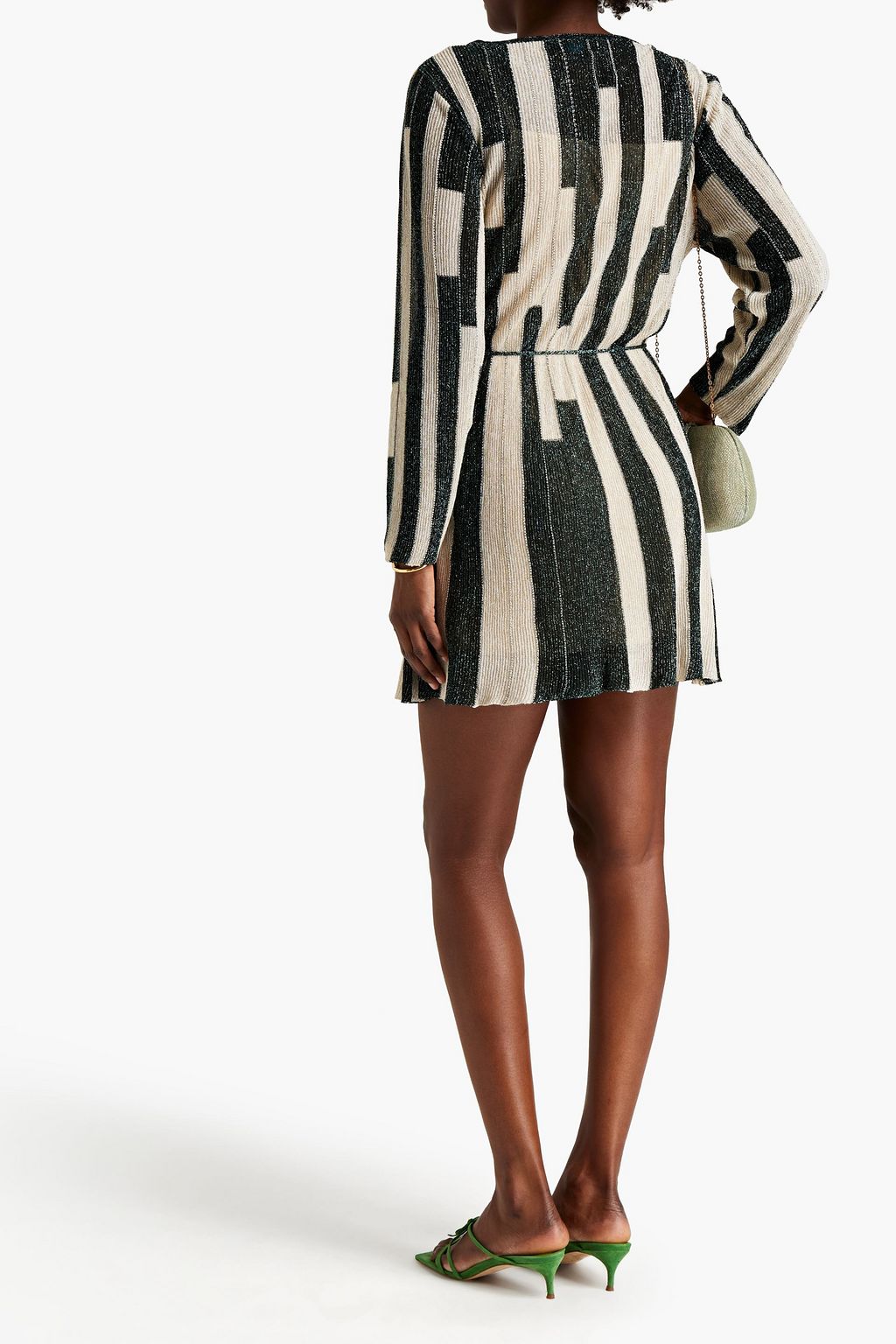 M MISSONI Metallic ribbed-knit mini dress