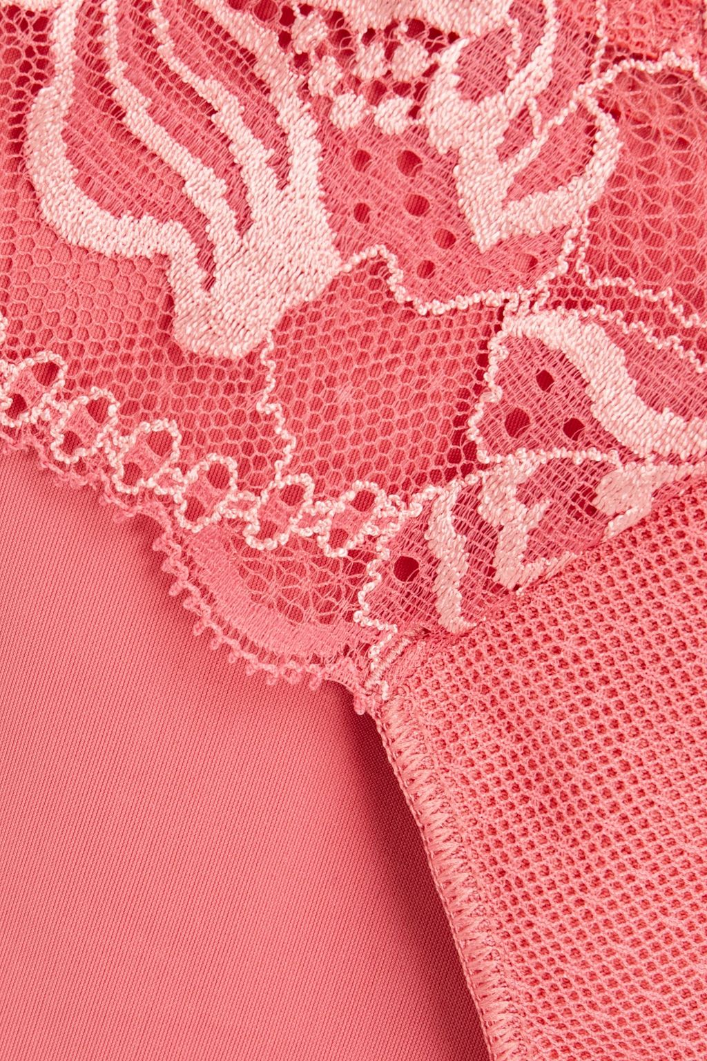 SIMONE PÉRÈLE Promesse stretch-lace, point d'esprit and jersey low-rise briefs