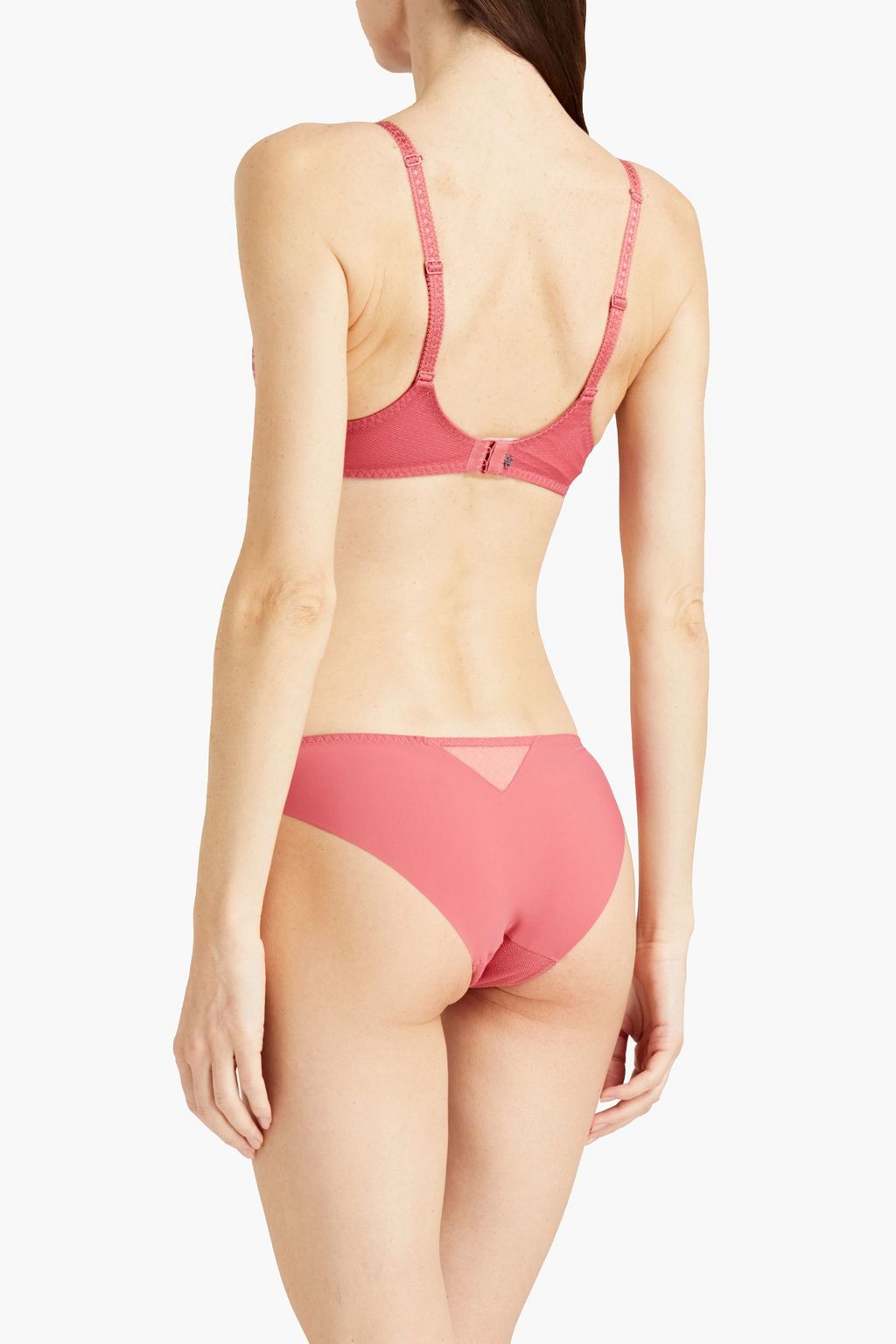 SIMONE PÉRÈLE Promesse stretch-lace, point d'esprit and jersey low-rise briefs