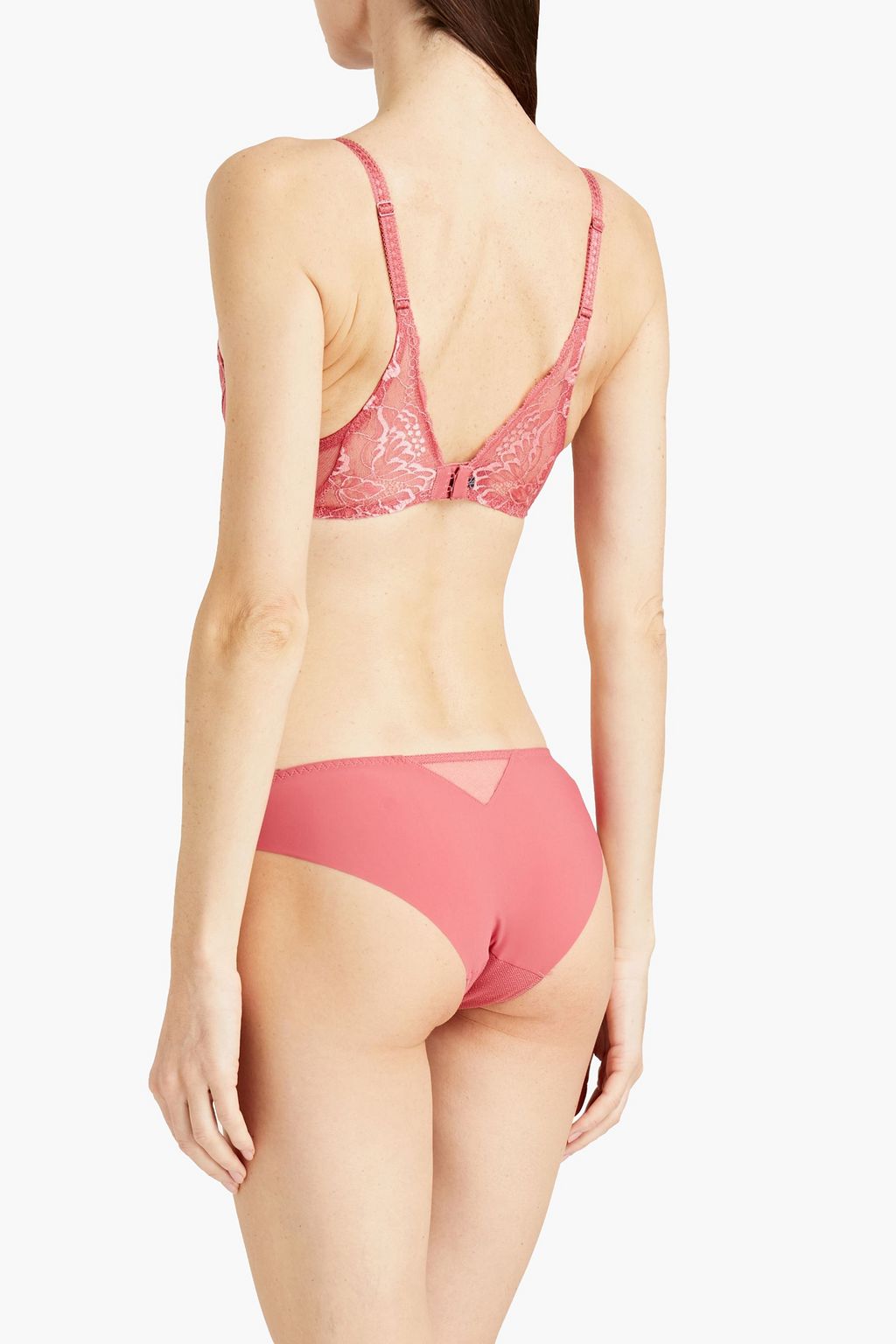 SIMONE PÉRÈLE Promesse stretch-lace and point d'esprit underwired bra