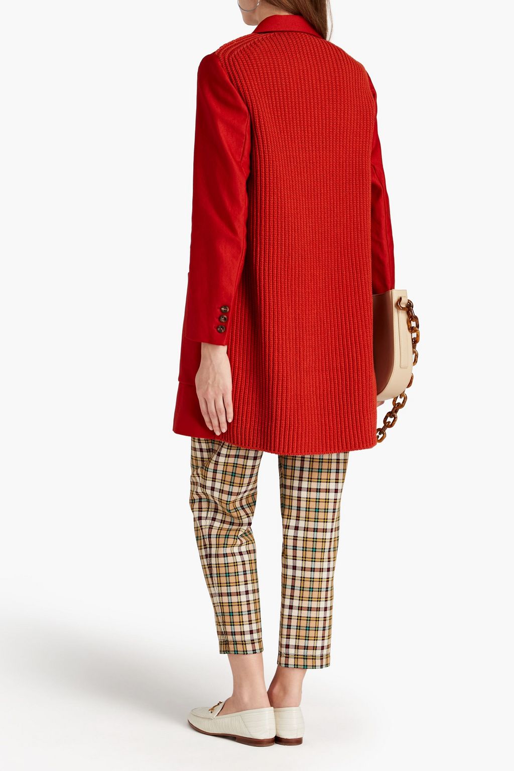 M MISSONI Knit-paneled twill coat