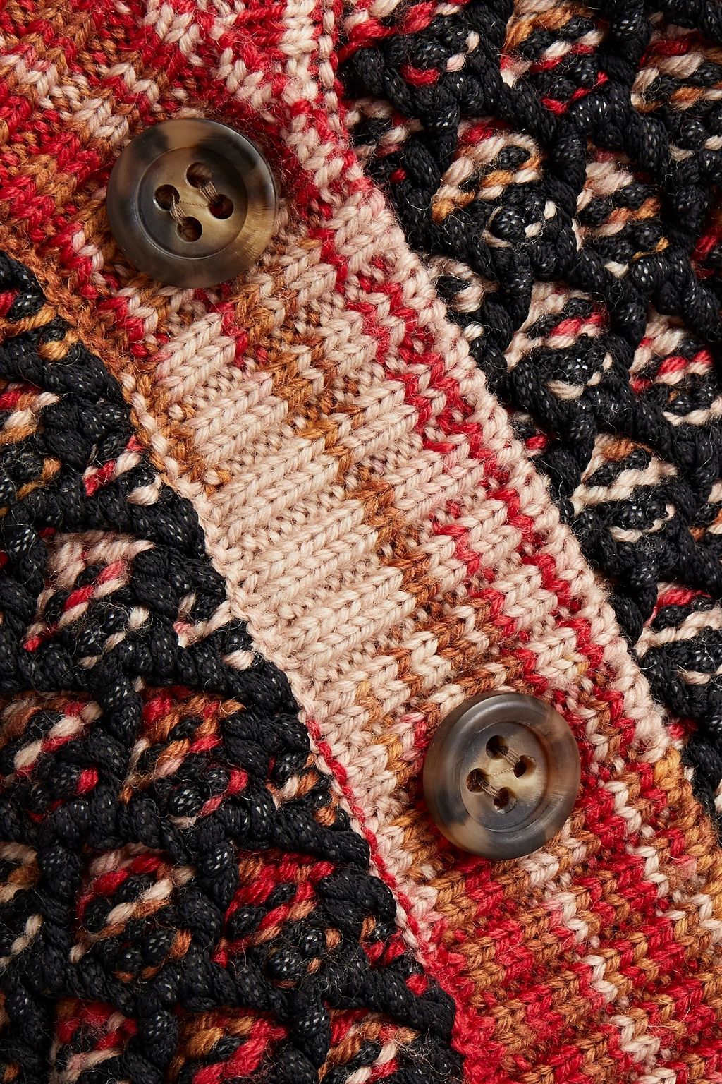 M MISSONI Cropped crochet-knit wool-blend cardigan