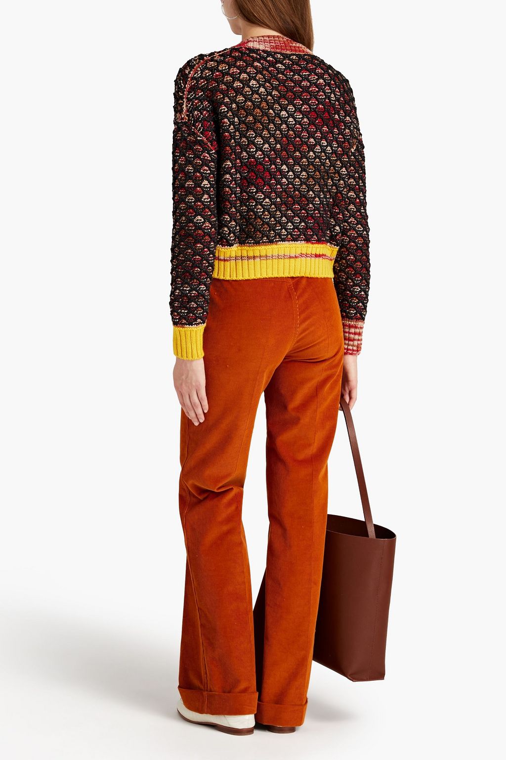 M MISSONI Cropped crochet-knit wool-blend cardigan
