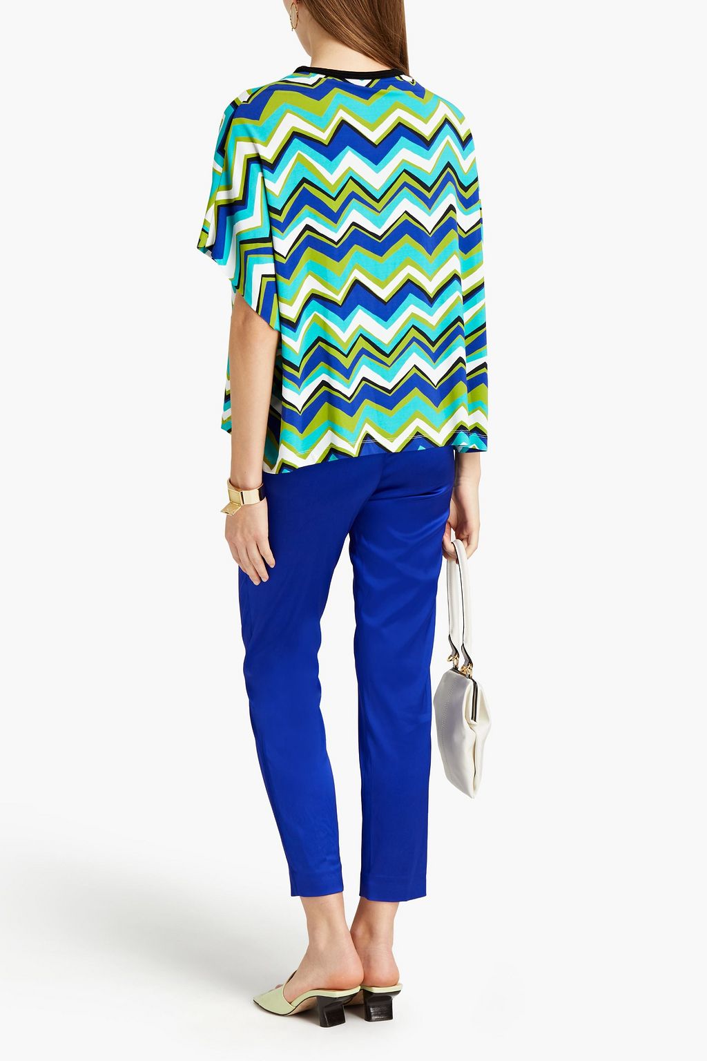 M MISSONI Cropped duchesse-satin slim-leg pants