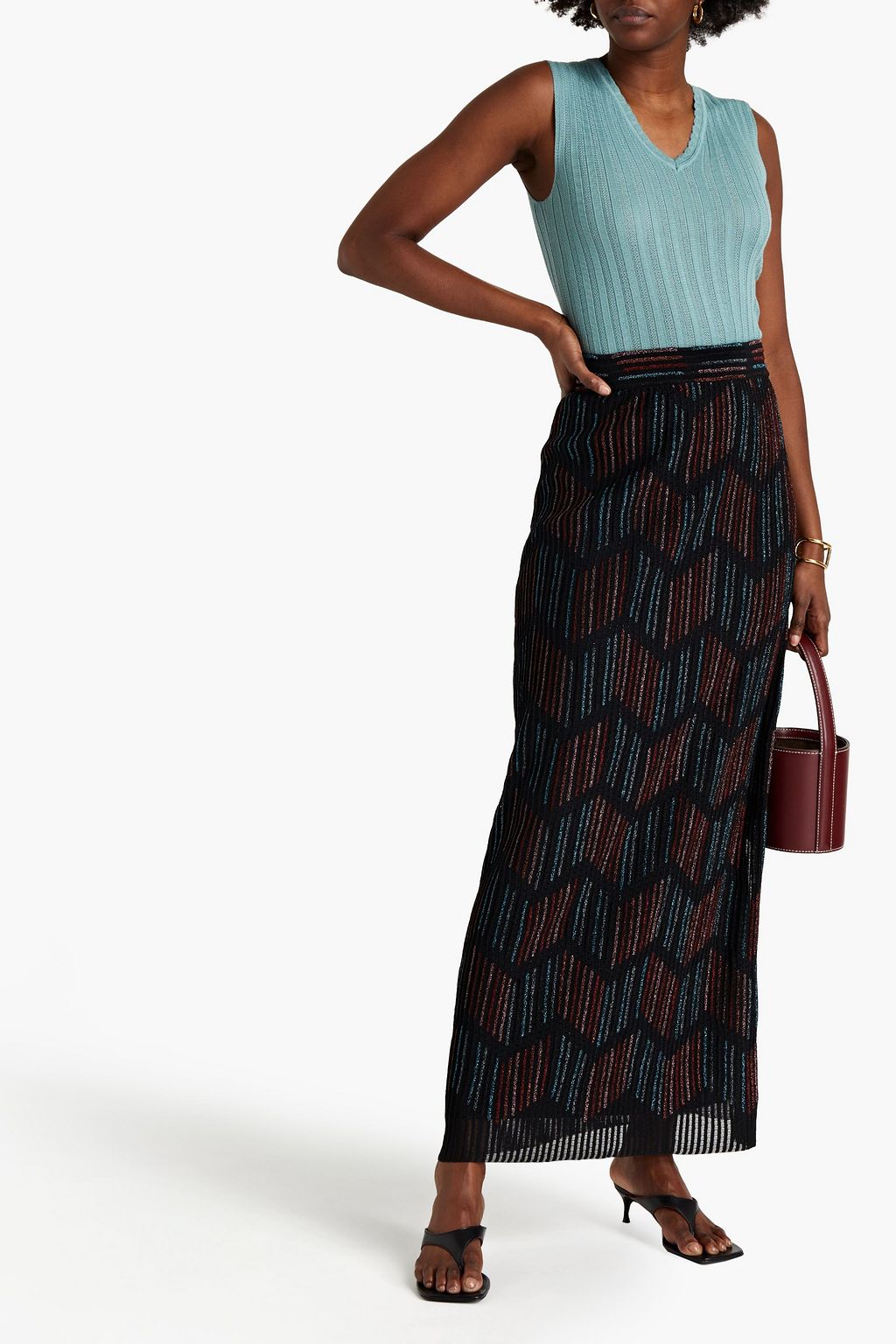 M MISSONI Ribbed-wool-blend top