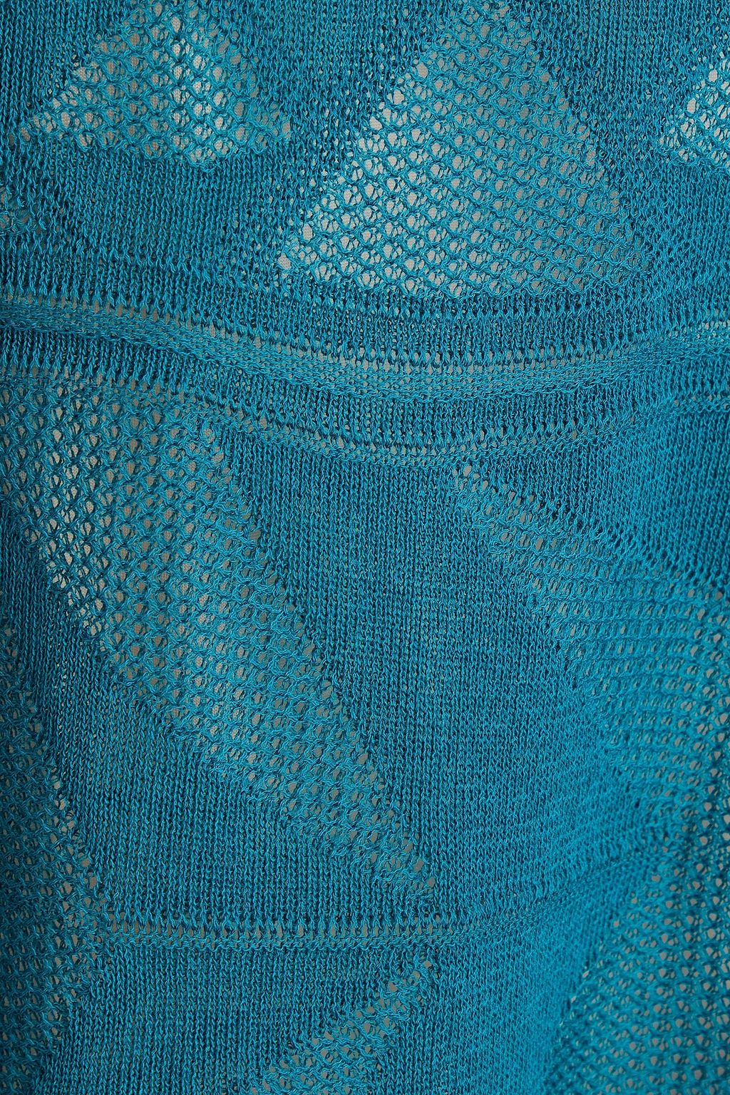 M MISSONI Pointelle-knit cotton-blend mini dress