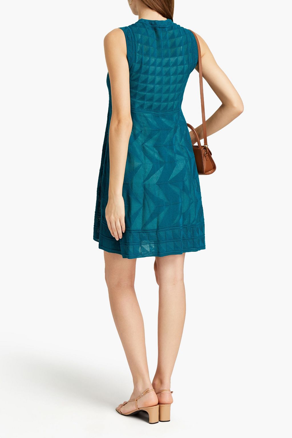 M MISSONI Pointelle-knit cotton-blend mini dress