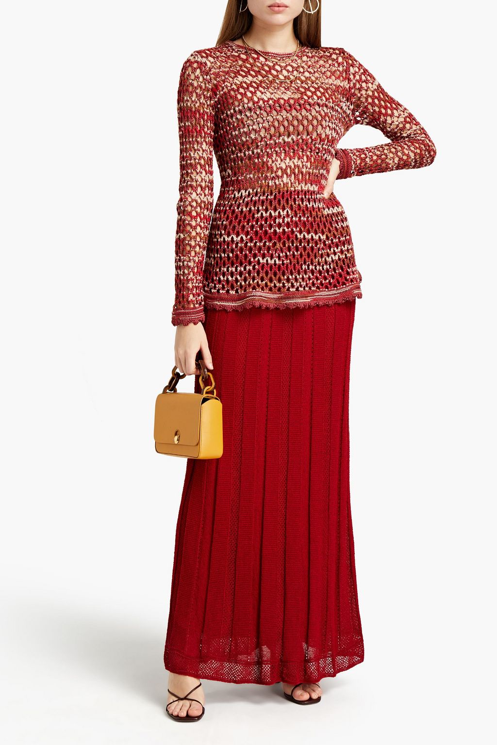 M MISSONI Crochet-knit maxi skirt