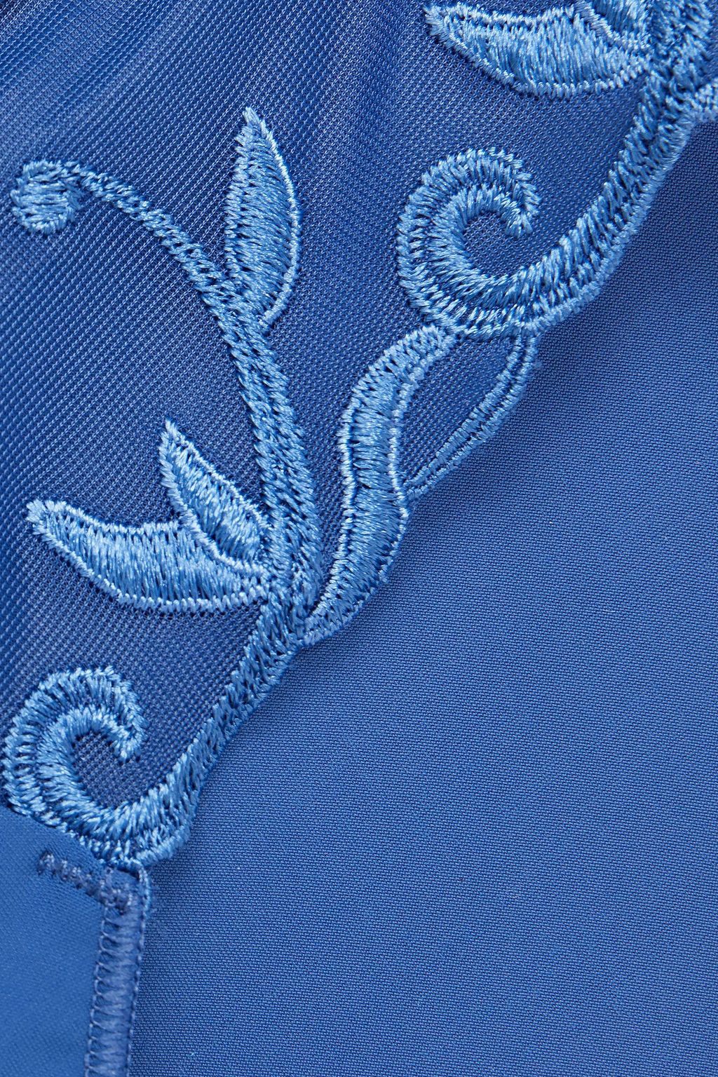 SIMONE PÉRÈLE Embroidered tulle-paneled stretch-jersey low-rise briefs
