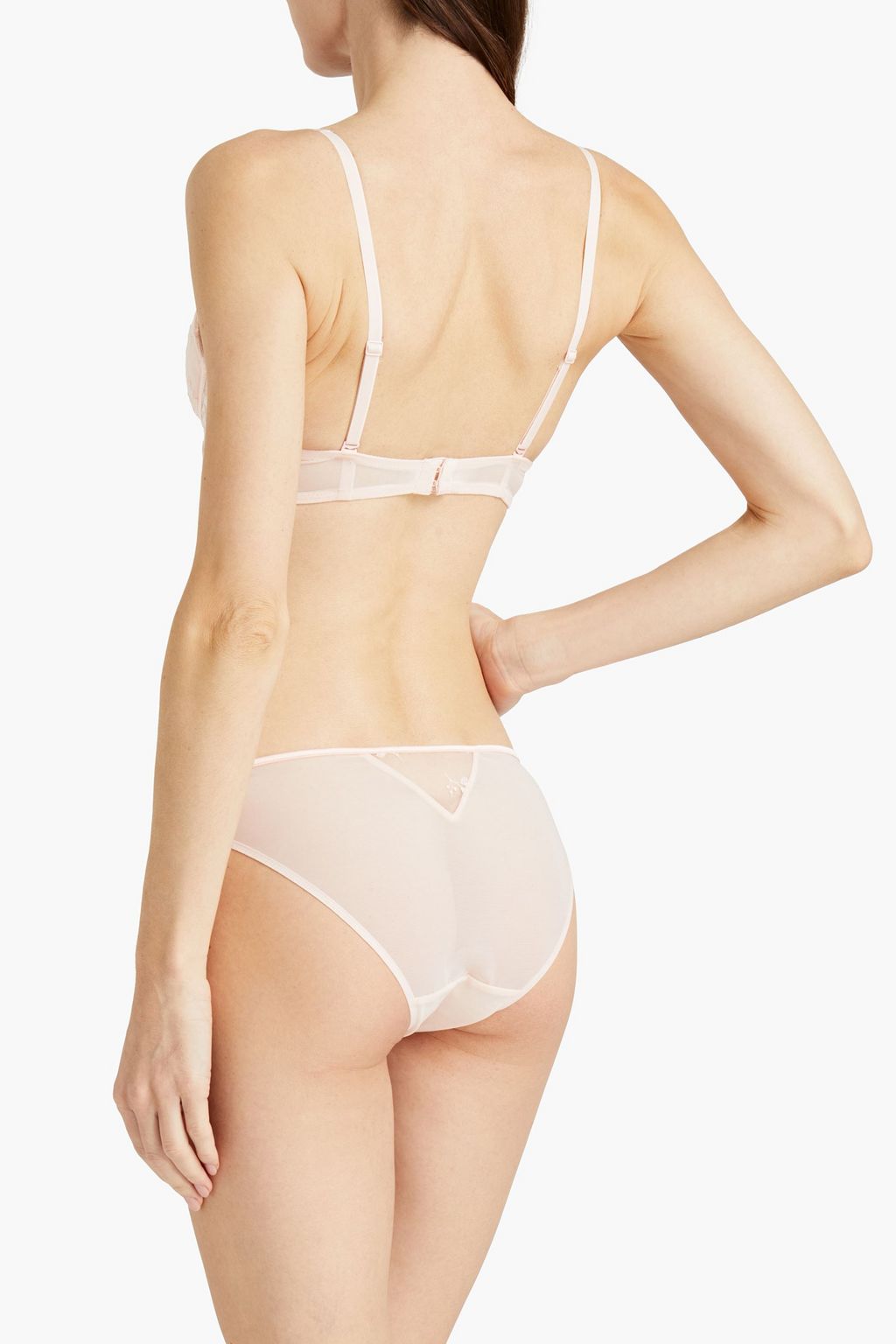 SIMONE PÉRÈLE Embroidered tulle low-rise briefs