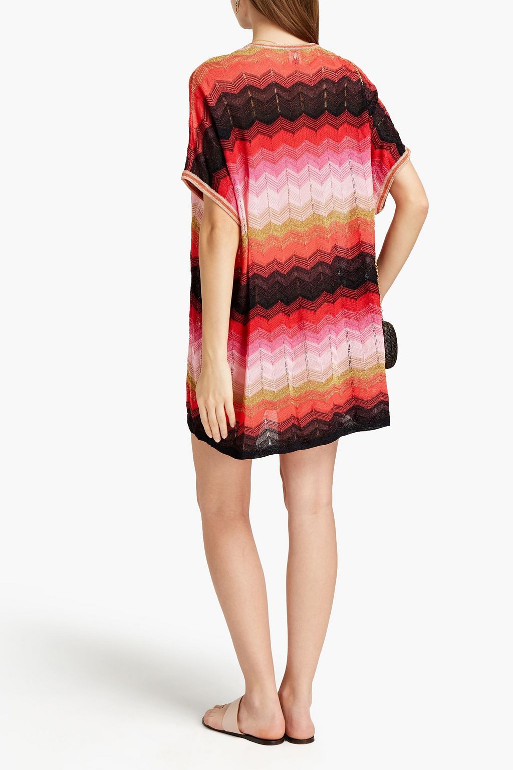 M MISSONI Metallic crochet-knit mini dress