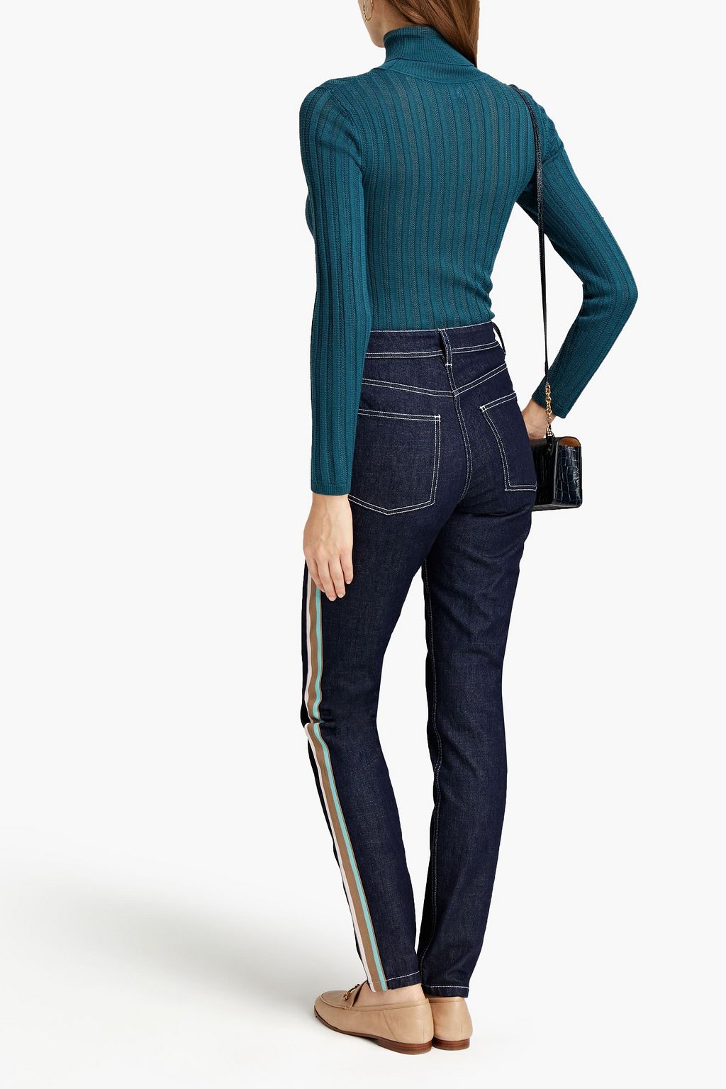 M MISSONI High-rise tapered jeans