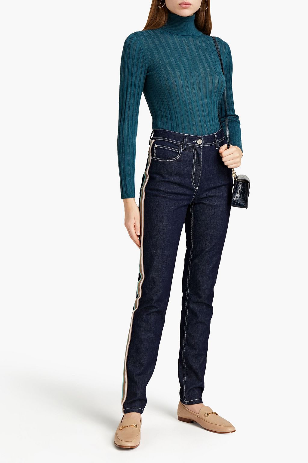 M MISSONI High-rise tapered jeans