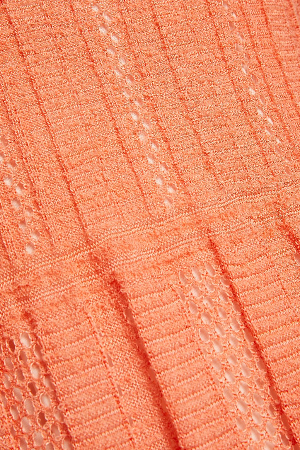 M MISSONI Pleated pointelle-knit dress