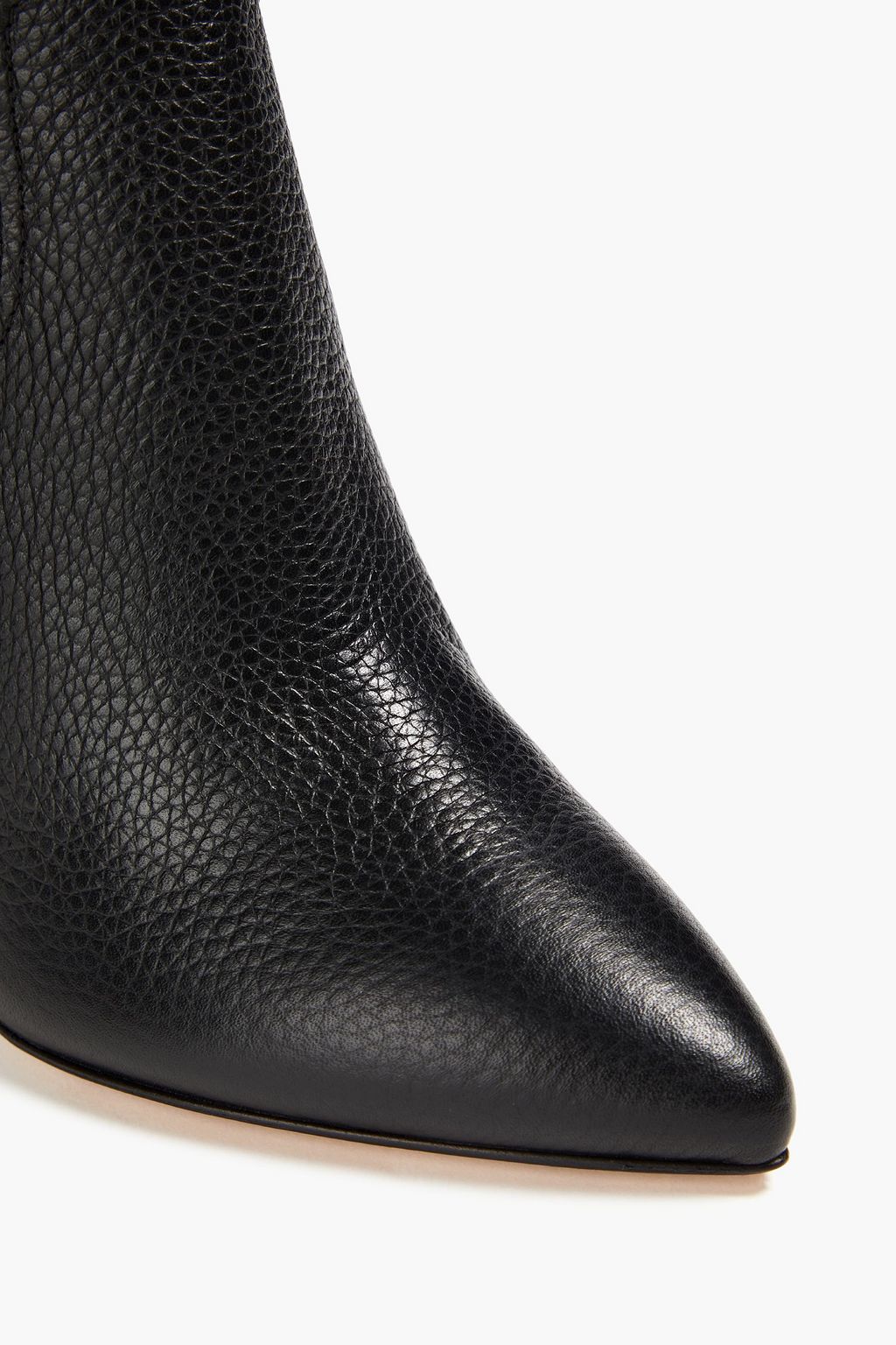 VALENTINO GARAVANI Rockstud pebbled-leather ankle boots