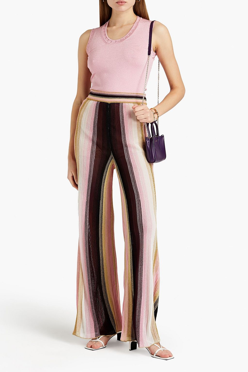 M MISSONI Metallic stretch-knit top