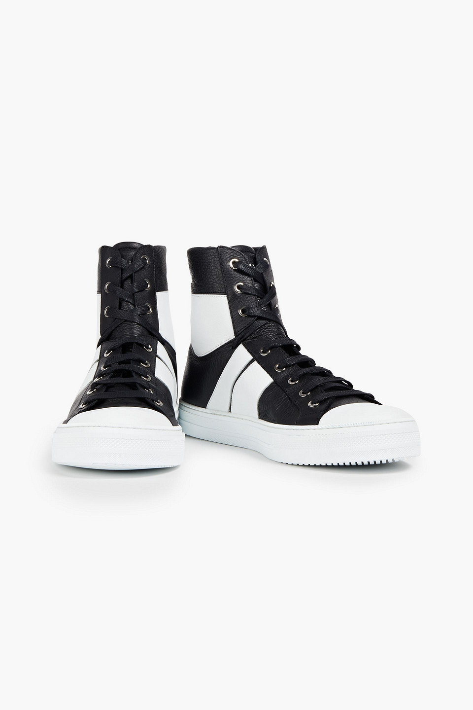 Amiri Man Sunset Leather High-top Trainers In Black