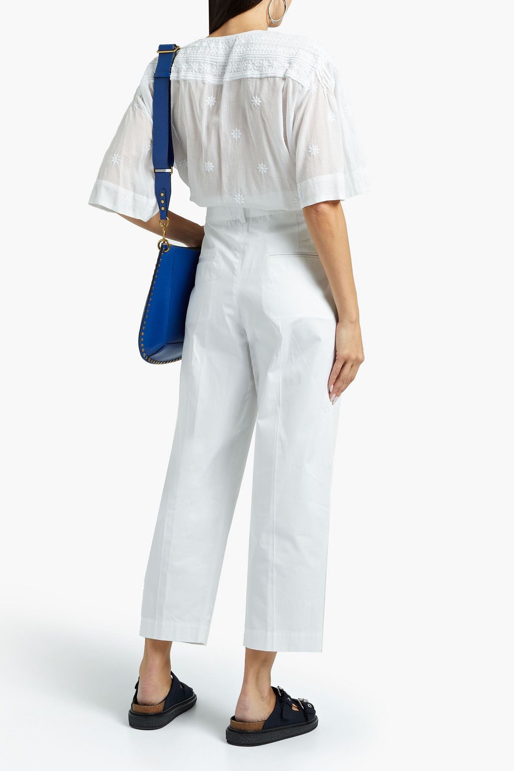 ISABEL MARANT Embroidered cotton-voile top