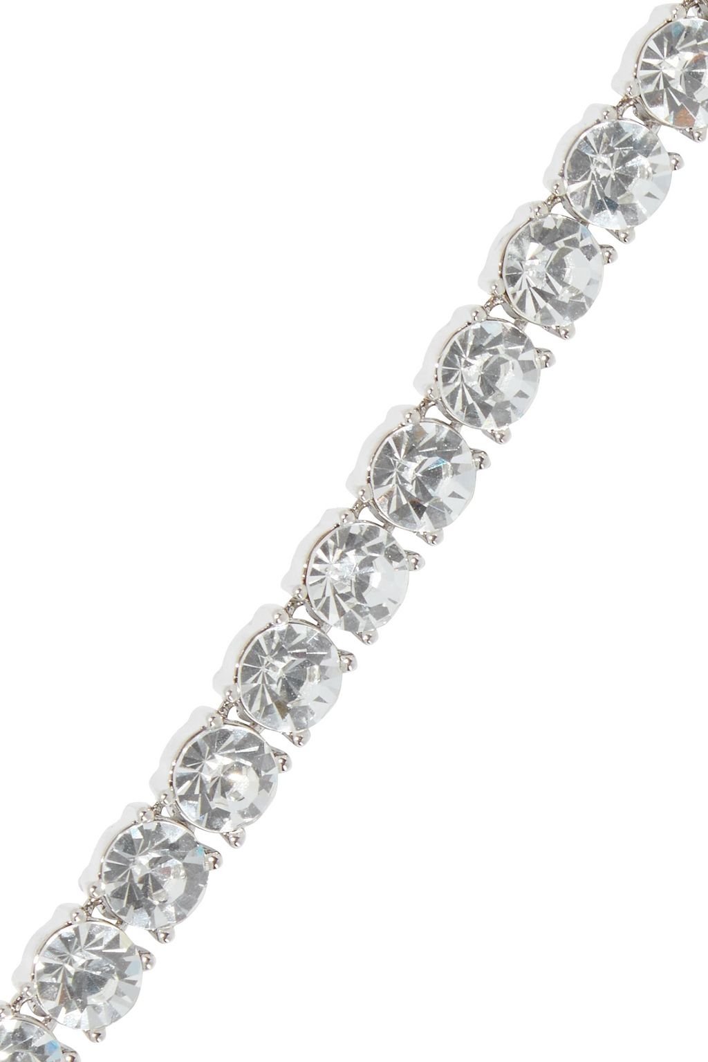 KENNETH JAY LANE Rhodium-plated crystal bracelet