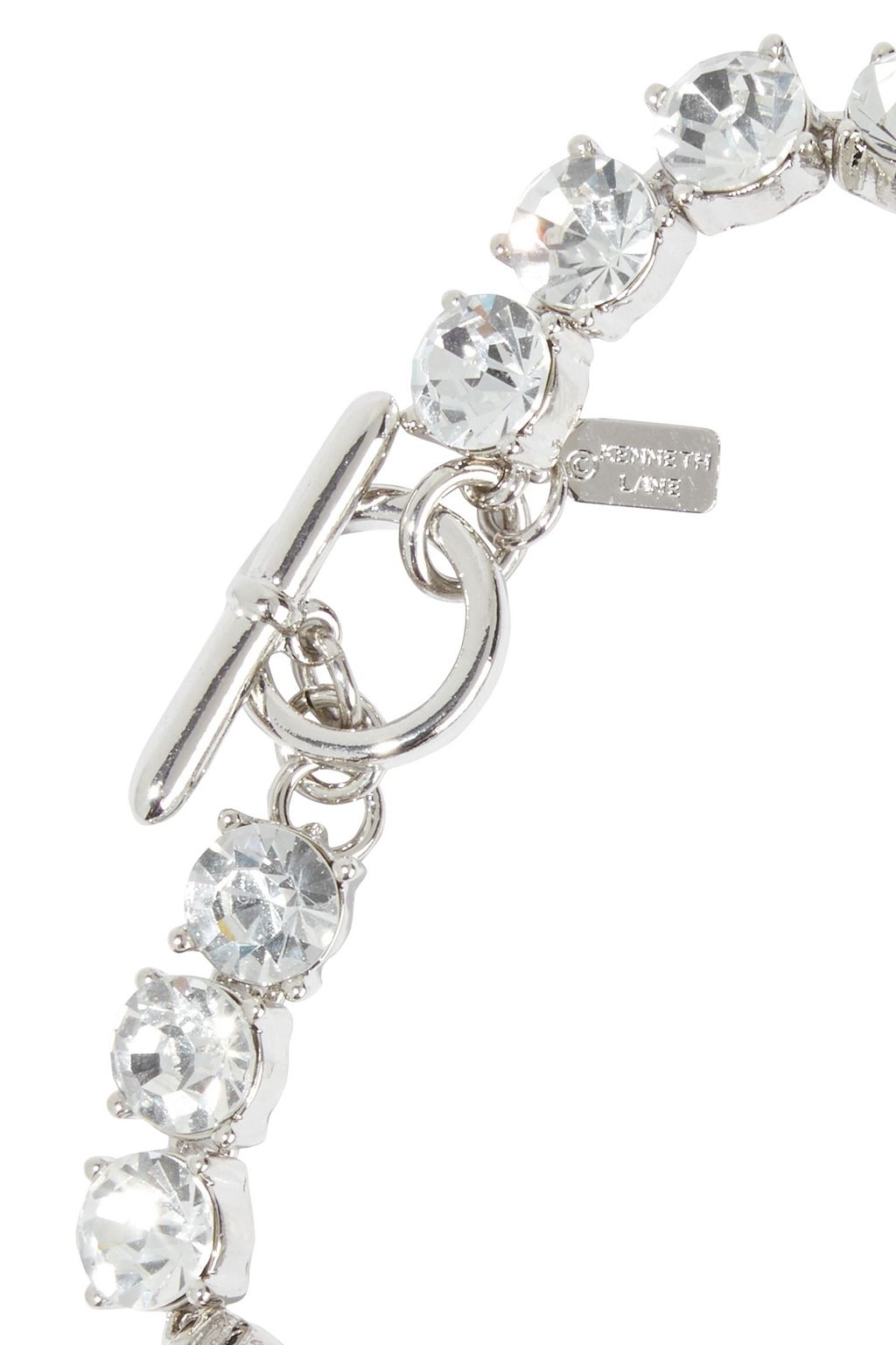 KENNETH JAY LANE Rhodium-plated crystal bracelet