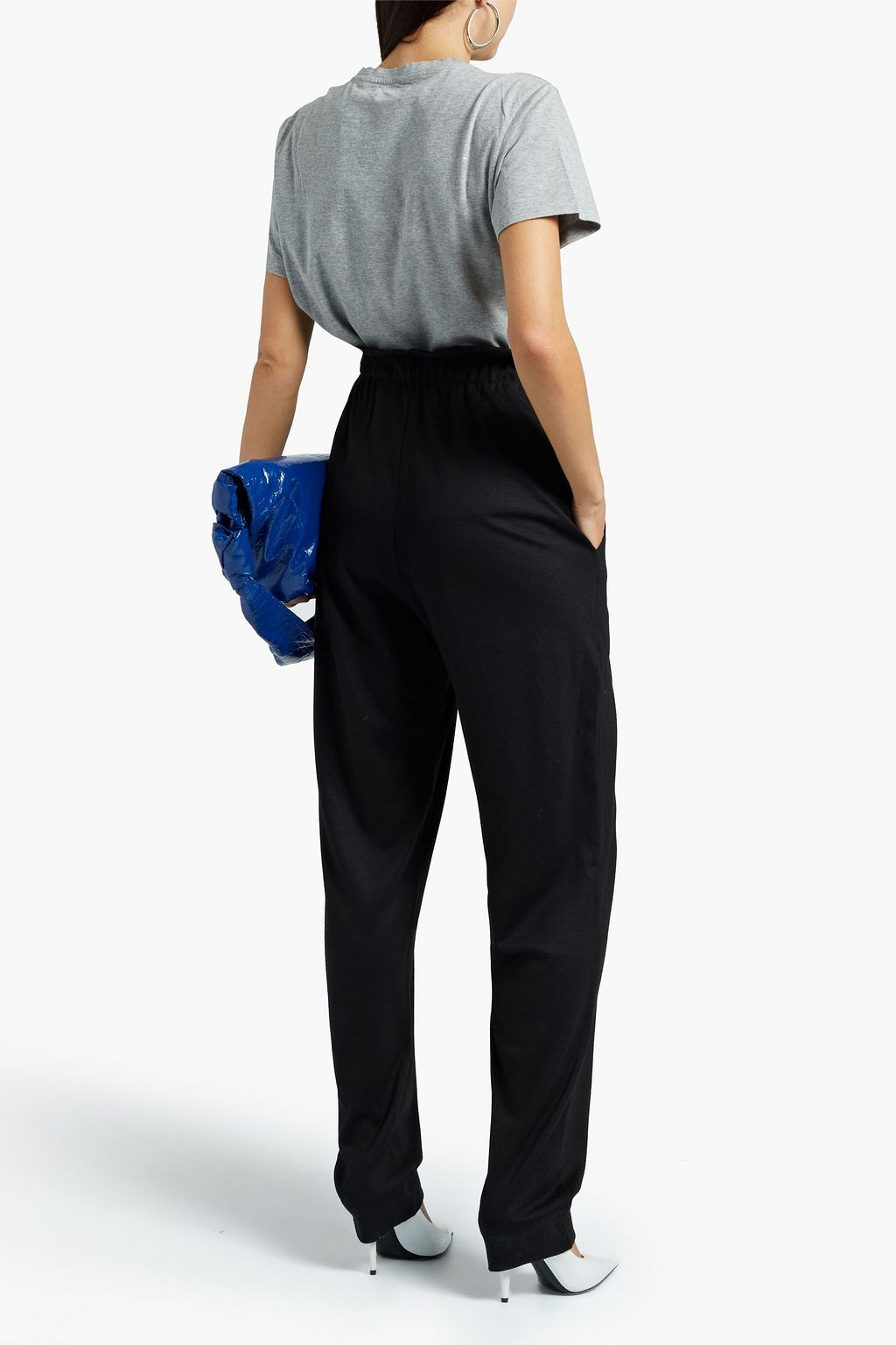 ISABEL MARANT Mélange wool-jersey tapered pants