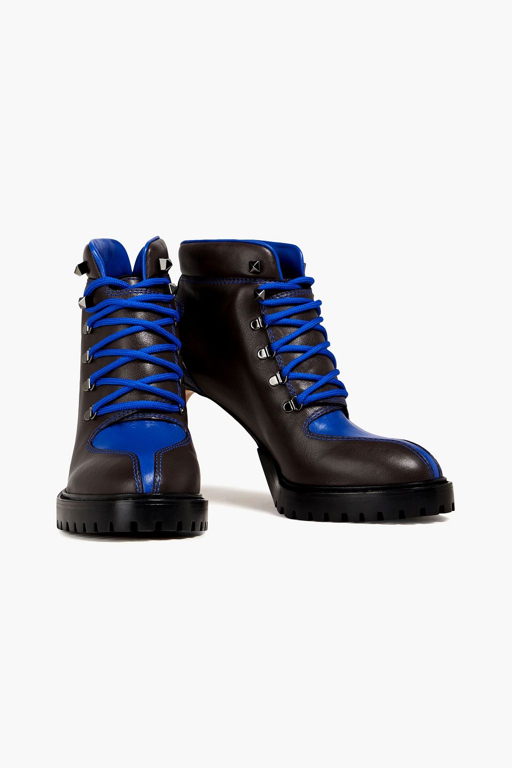 VALENTINO GARAVANI Two-tone leather ankle boots