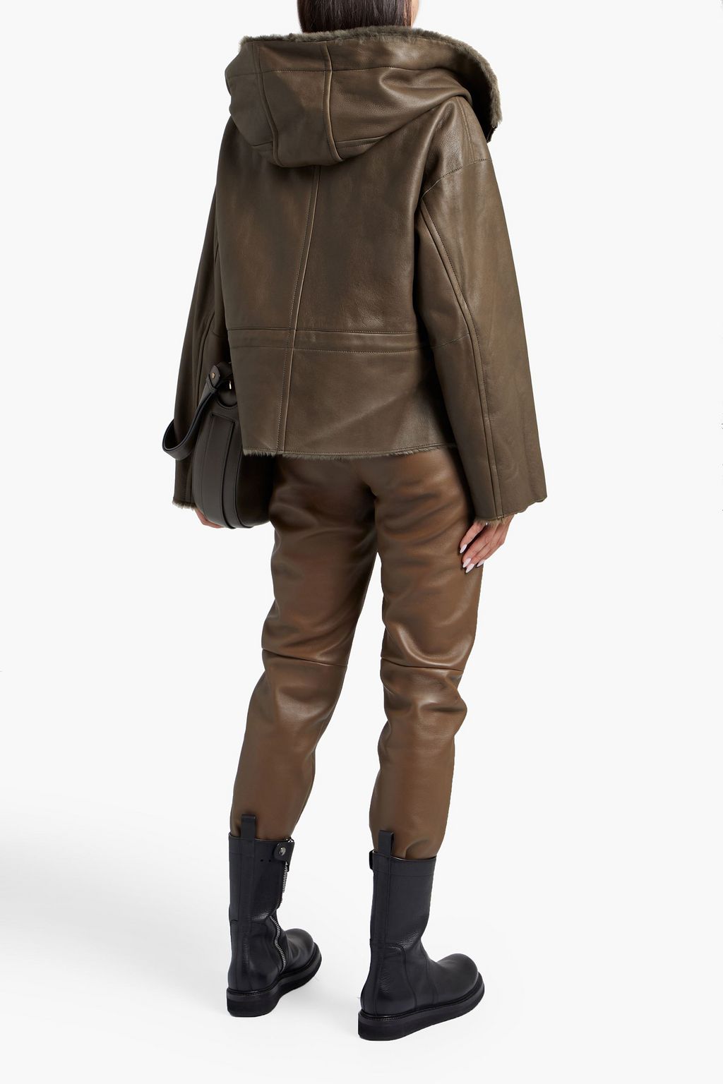 YVES SALOMON Shearling hooded jacket