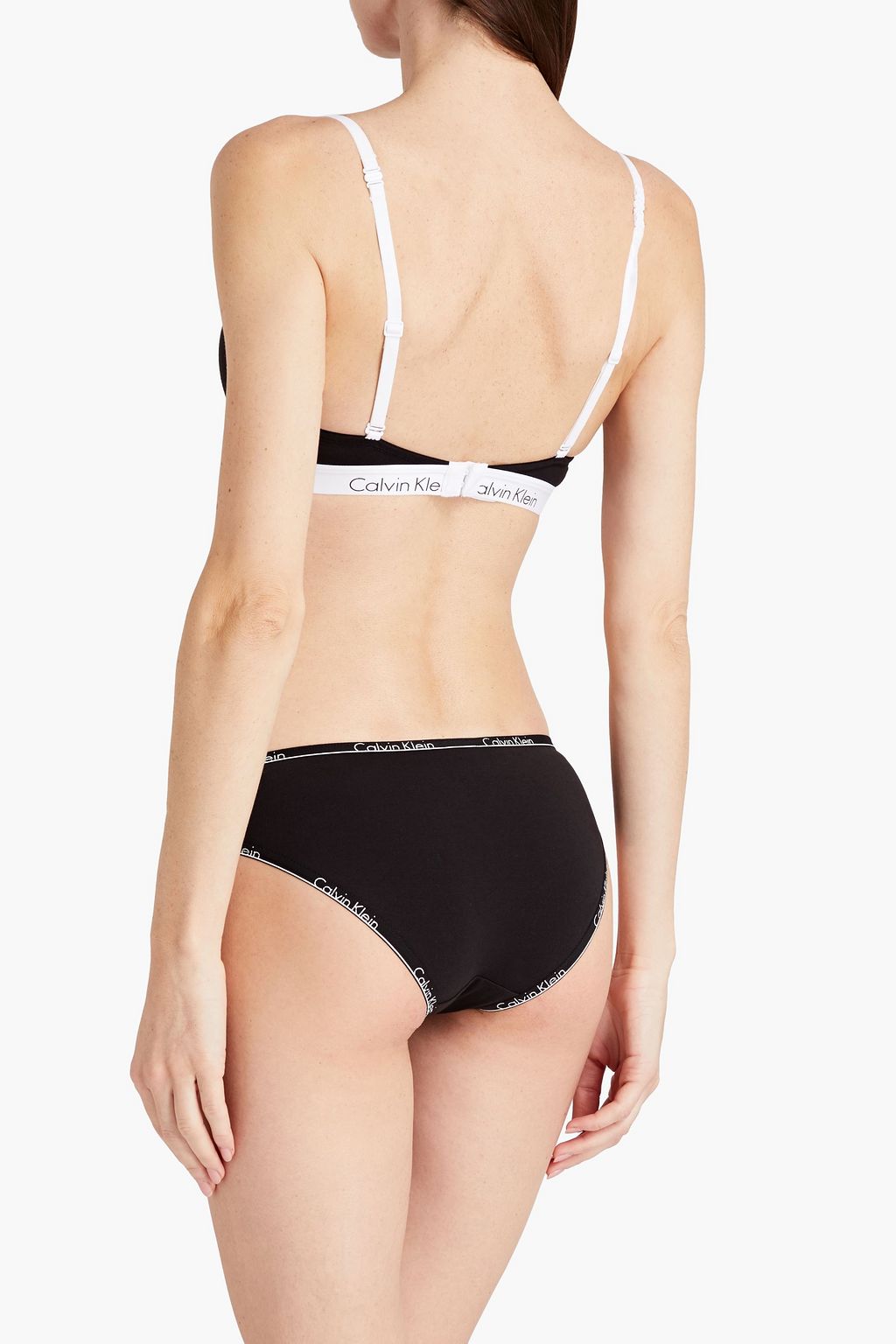 CALVIN KLEIN Stretch-cotton balconette bra