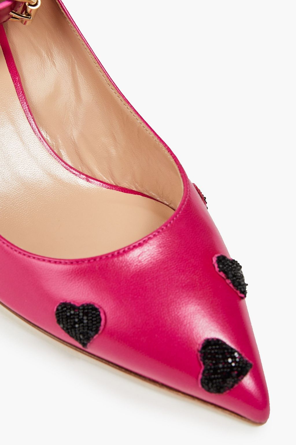 VALENTINO GARAVANI Appliquéd leather pumps