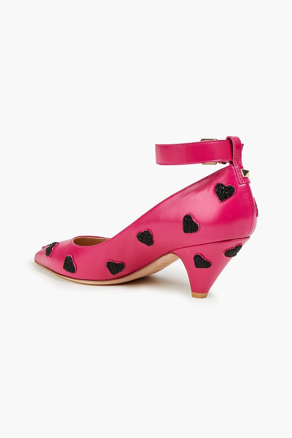 VALENTINO GARAVANI Appliquéd leather pumps