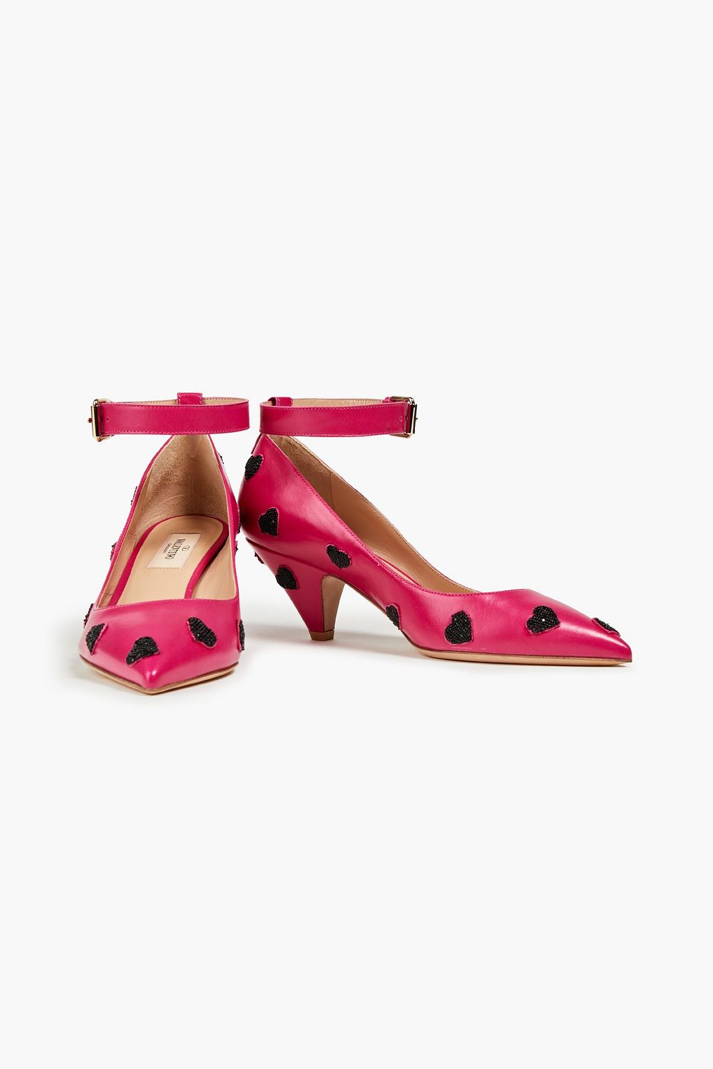 VALENTINO GARAVANI Appliquéd leather pumps