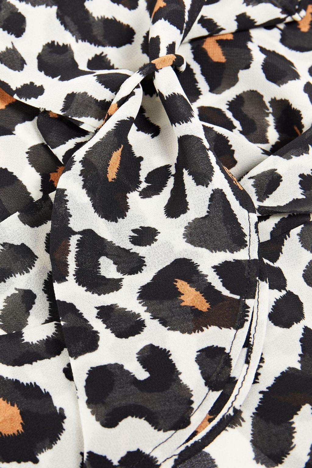 RACHEL ZOE Leopard-print georgette scarf