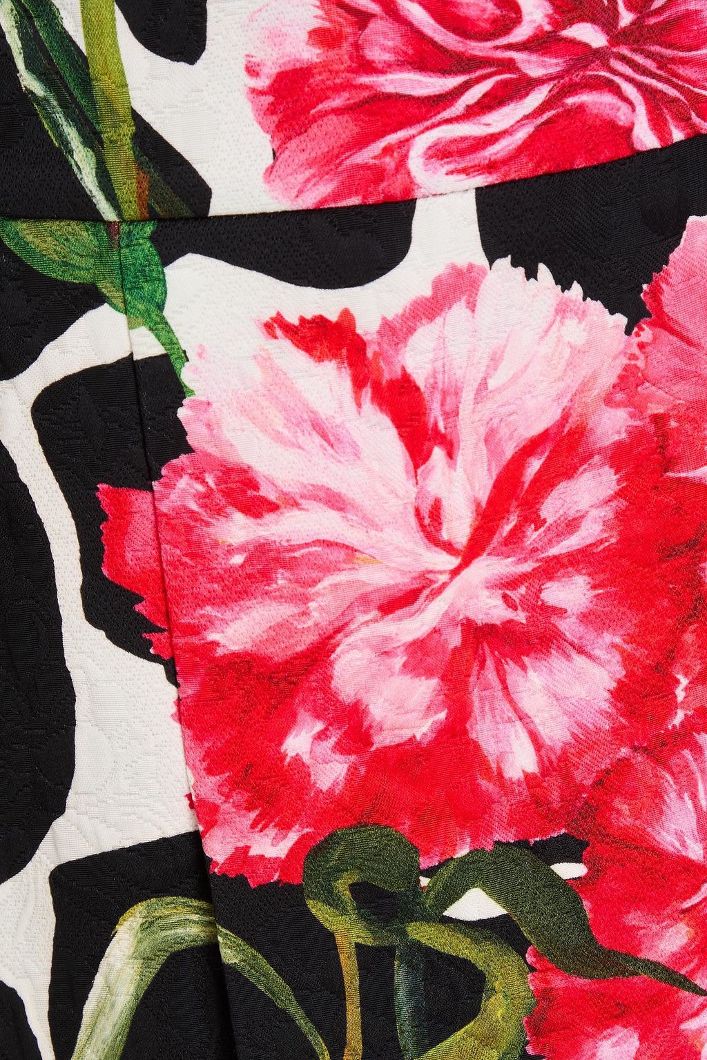 DOLCE&GABBANA Cotton-blend jacquard mini skirt