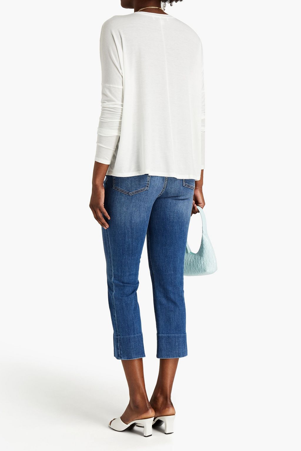 RACHEL ZOE Stretch-Tencel jersey top