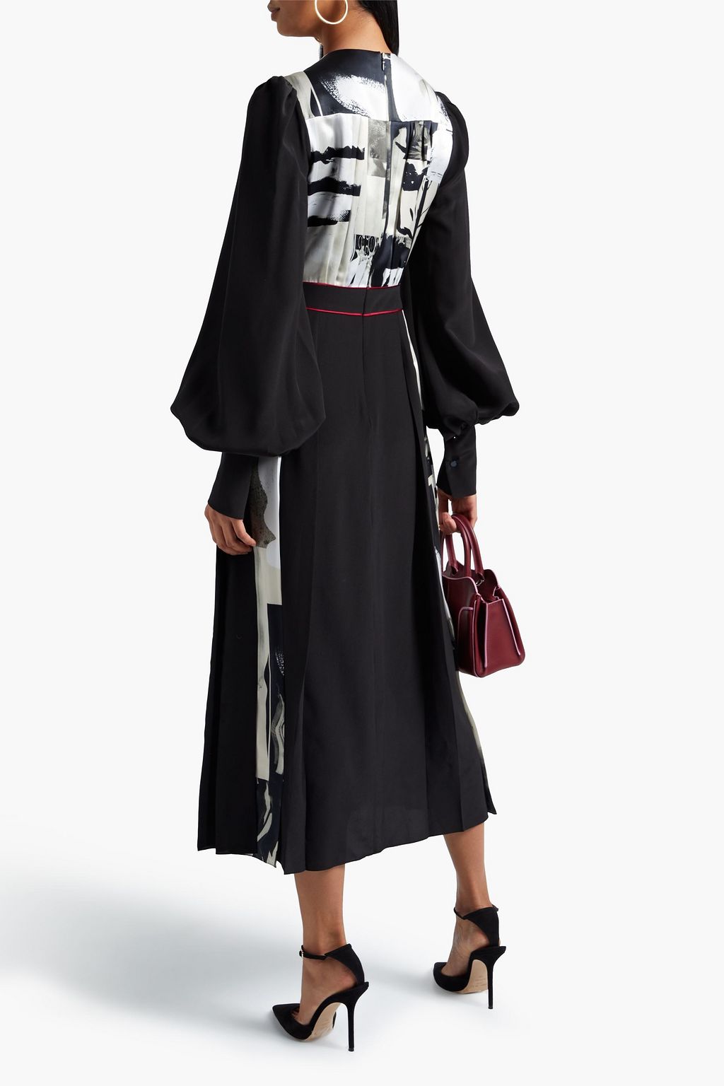 ROKSANDA Teruko paneled printed silk-satin midi dress