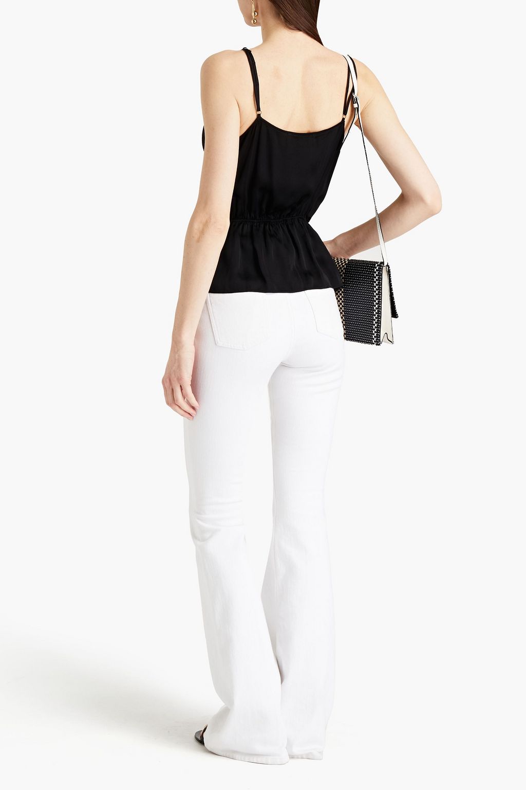 RACHEL ZOE Wrap-effect crepe de chine camisole