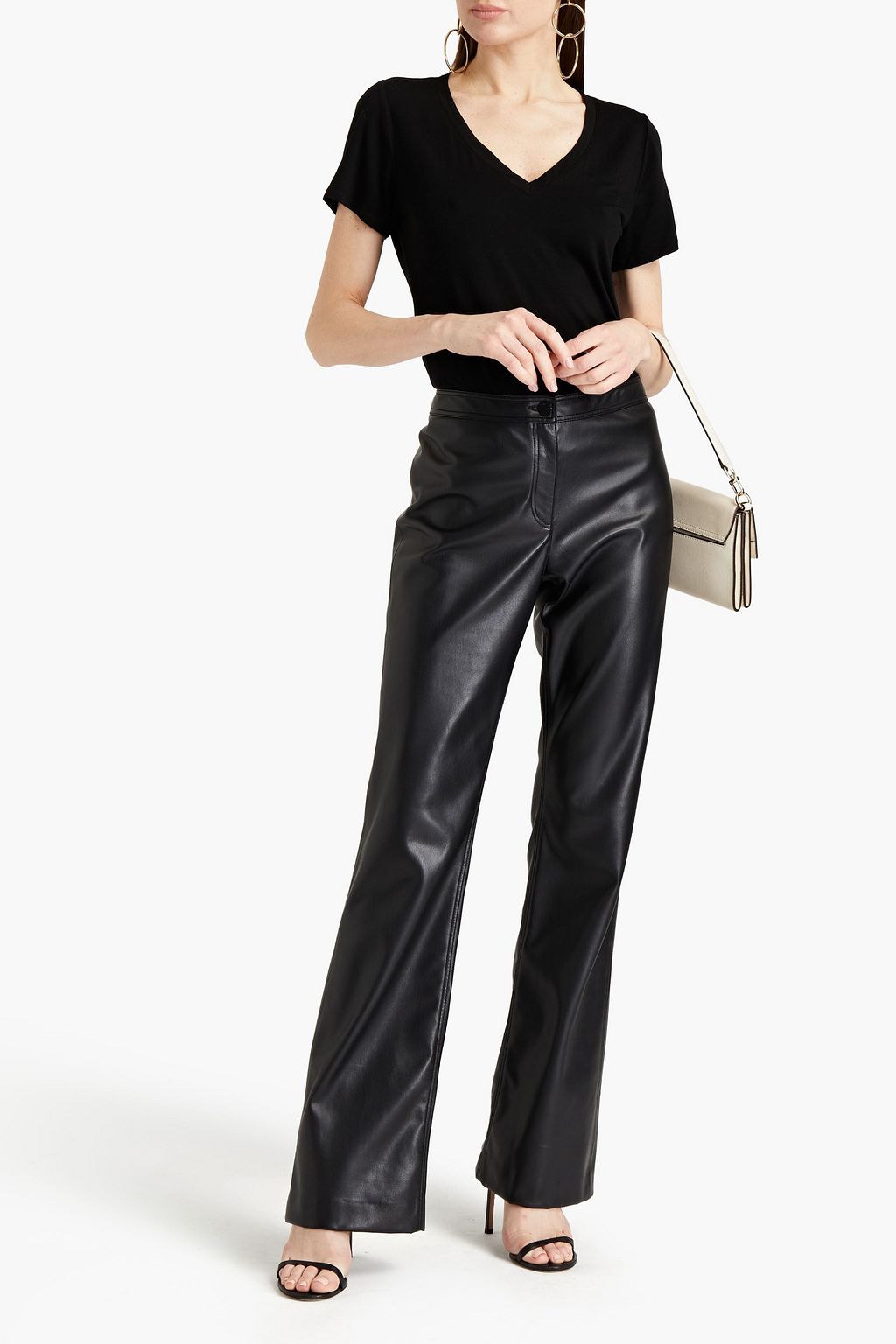 RACHEL ZOE Slub stretch-Tencel jersey T-shirt