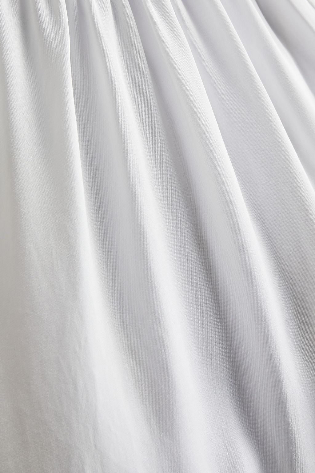 RACHEL ZOE Gathered washed-satin top