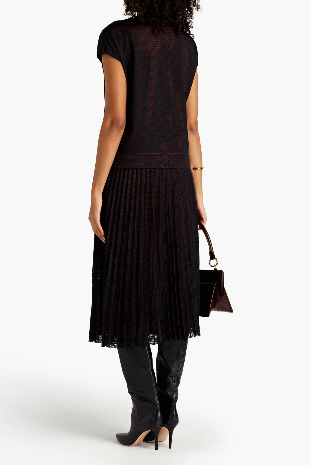 M MISSONI Pleated mesh midi dress
