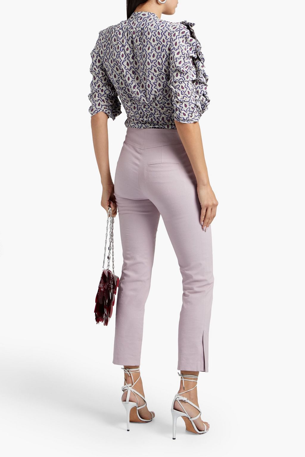 ISABEL MARANT Nila cropped cotton-blend slim-leg pants