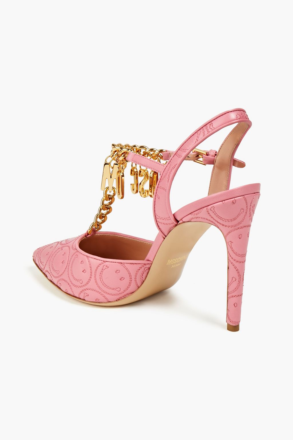 MOSCHINO Embellished leather pumps