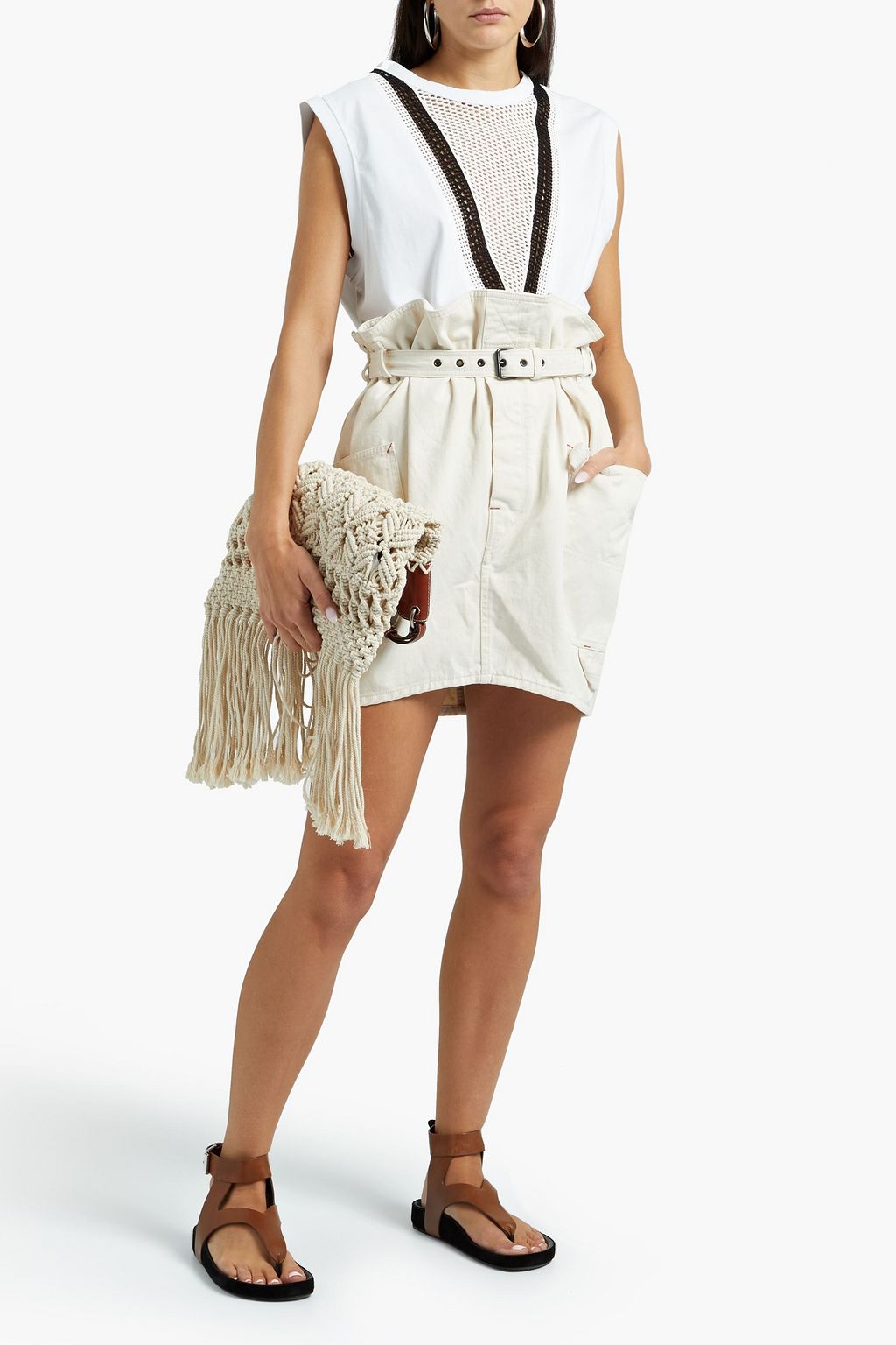 ISABEL MARANT Idali belted denim mini skirt