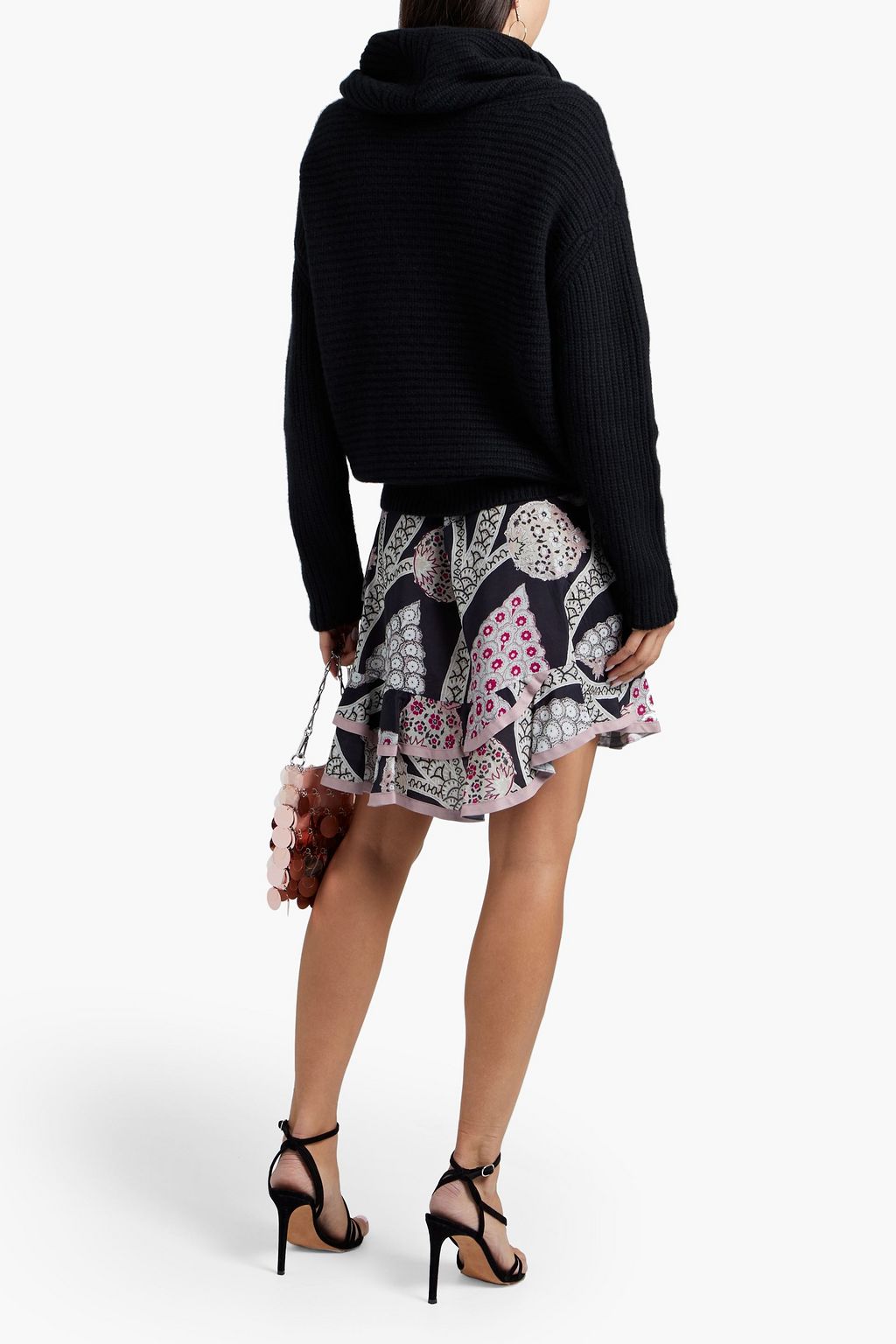 ISABEL MARANT Jace ruffled printed voile mini skirt
