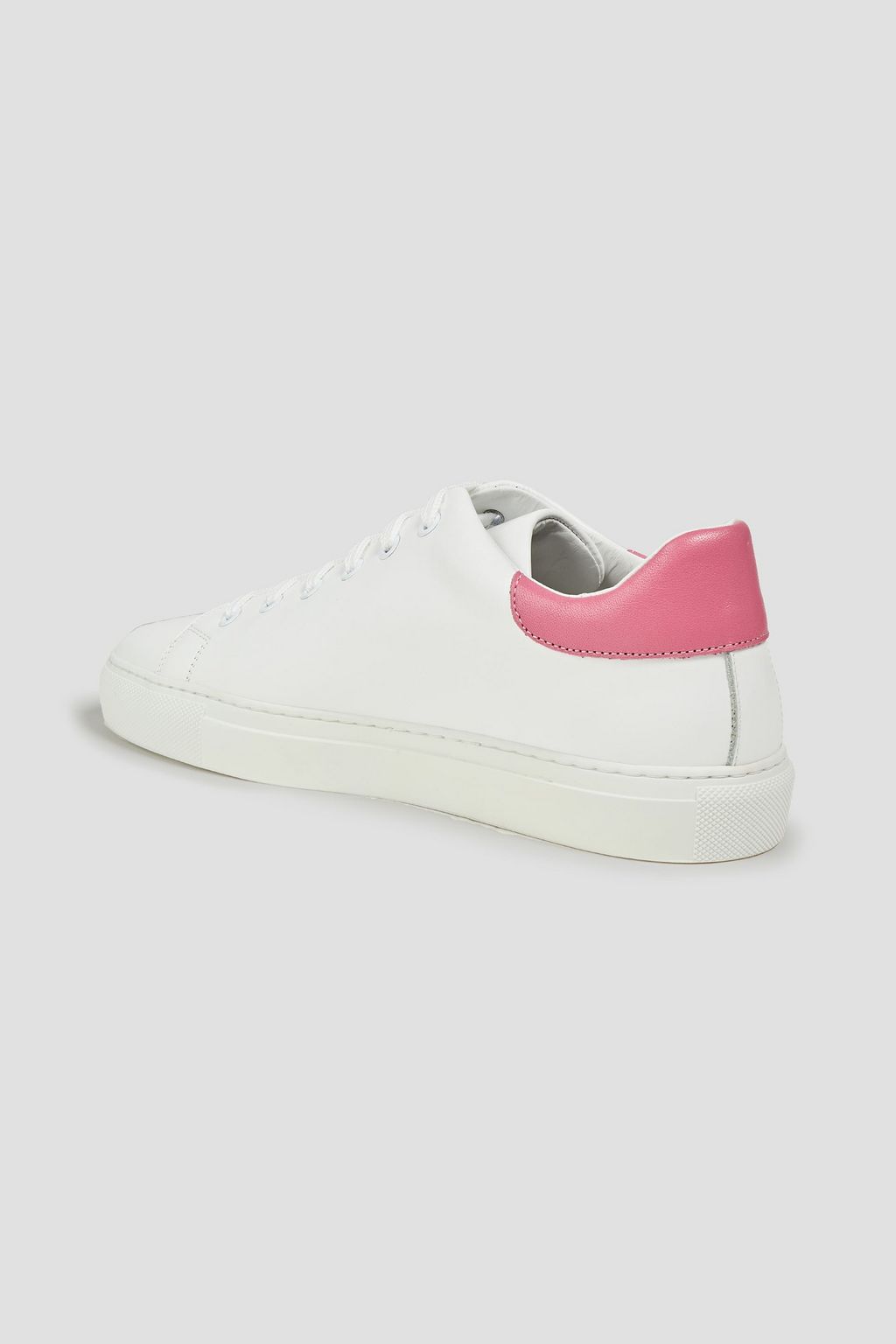 MOSCHINO Embroidered leather sneakers