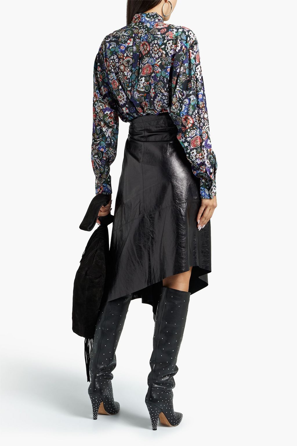ISABEL MARANT Printed silk-blend crepe blouse