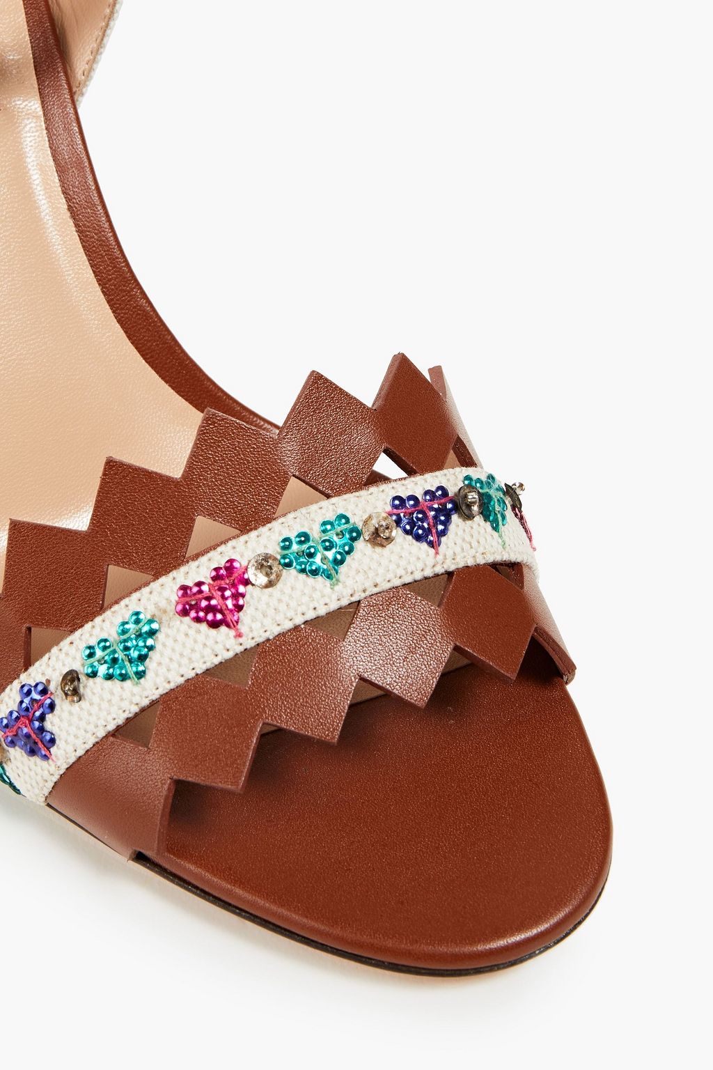 VALENTINO GARAVANI Embellished leather sandals