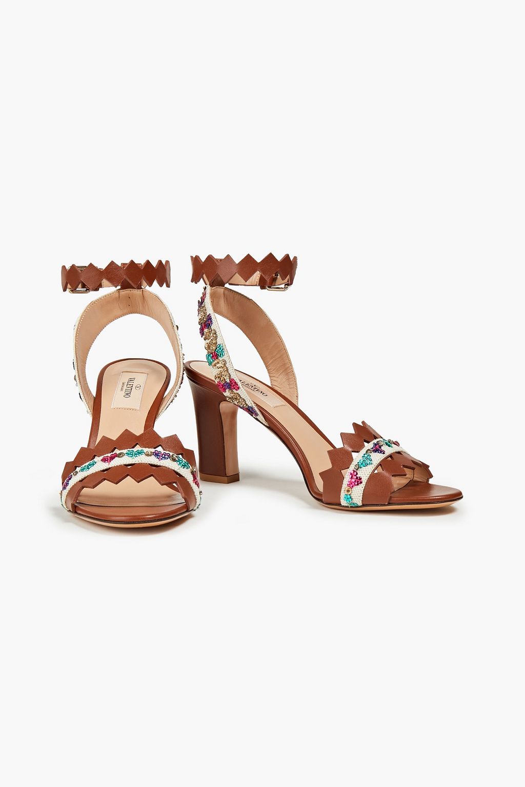 VALENTINO GARAVANI Embellished leather sandals