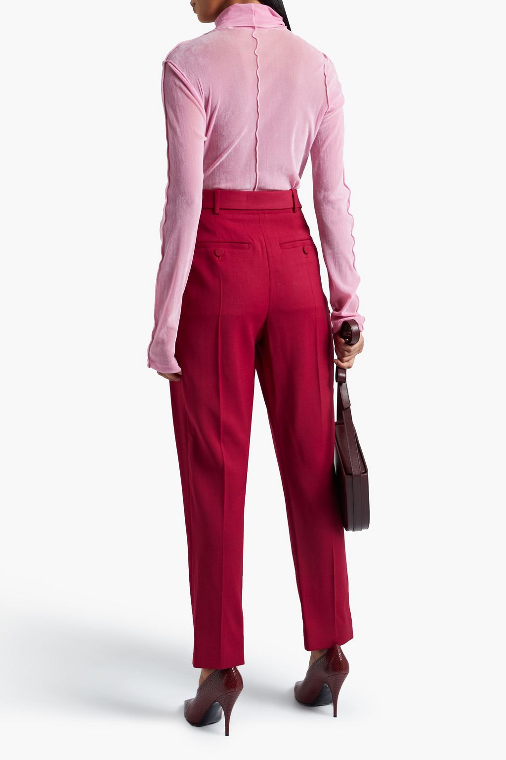 ROKSANDA Pleated twill tapered pants