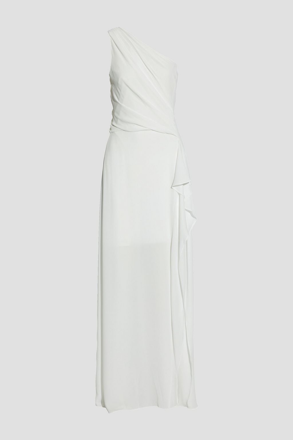 HALSTON One-shoulder draped crepe gown | THE OUTNET