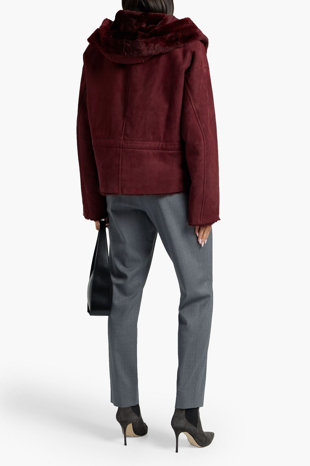 YVES SALOMON Shearling hooded jacket